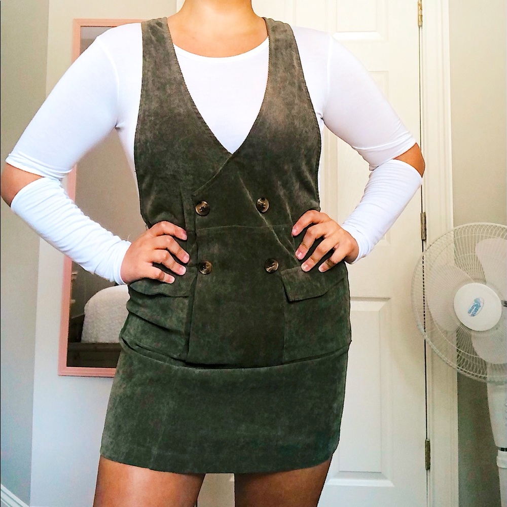 Corduroy Overall Dress